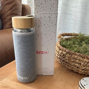 Tease Glass Tumbler with Gray Sleeve